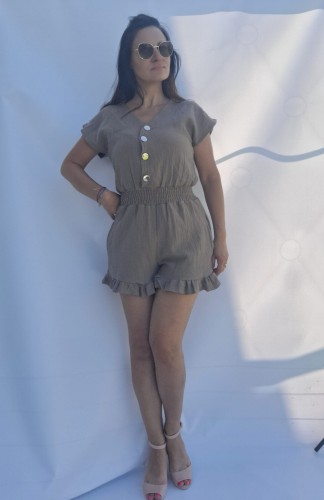 27.jpg  Kombinezon muślinowy rozpinany ciemny beżowy (id: 388)