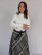 Sweter dzianinowy z półgolfem biały