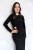 Elegancka sukienka midi ze złotą klamrą czarna (id: 578)