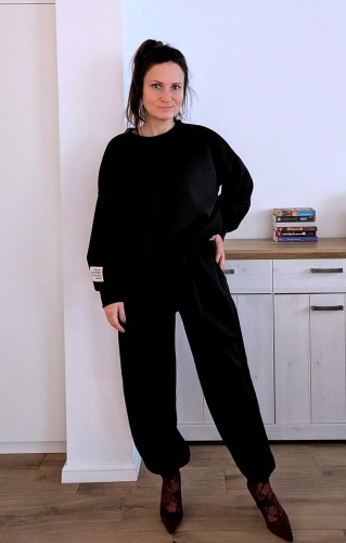 Komplet dresowy oversize czarny (id: 608)