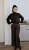 Sweter z golfem oversize z wiskozy brązowy- luksusowa miękkość i styl (id: 609)