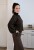 Sweter z golfem oversize z wiskozy brązowy- luksusowa miękkość i styl (id: 609)