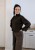 Sweter z golfem oversize z wiskozy brązowy- luksusowa miękkość i styl (id: 609)