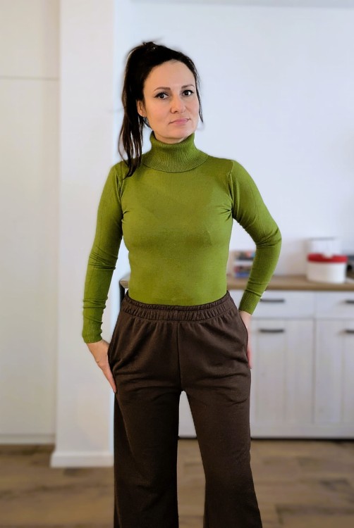 Bazowy Golf Damski z Wiskozą zielony (id: 613)