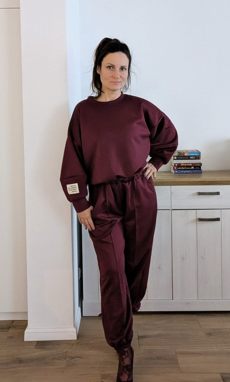 Komplet dresowy oversize jasny jagodowy (id: 615)