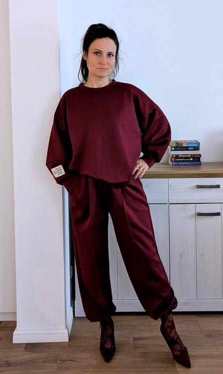 Komplet dresowy oversize jasny jagodowy (id: 615)