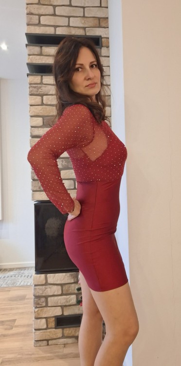 Sukienka bordowa z tiulem Mary (id: 622)