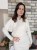 Sukienka dzianinowa z futerkiem ecru Mia (id: 629)