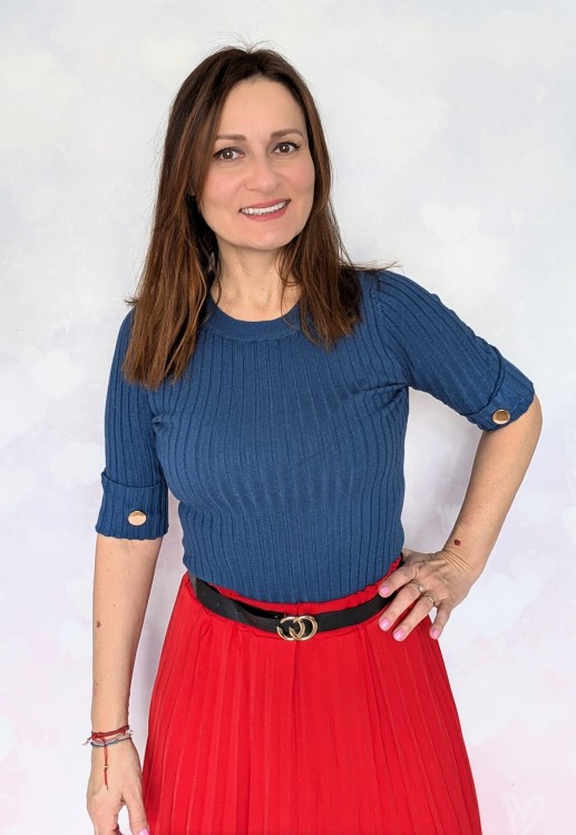 Plisowana spódnica maxi z paskiem czerwona
