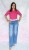 Stylowe jeansy wide leg szwedy z wysokim stanem jasny niebieski