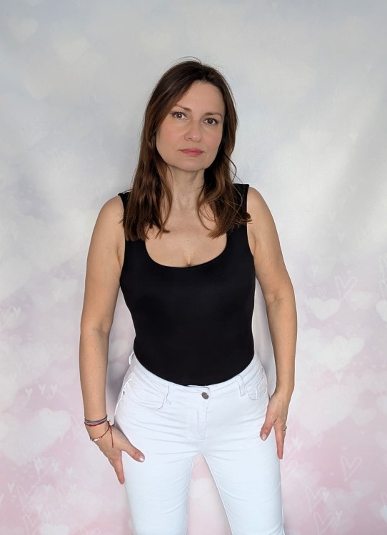 Body bez rękawów – Komfort z włókna bambusowego czarne