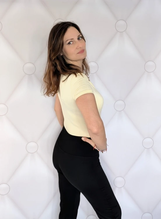 Bambusowe body z dekoltem V żółte