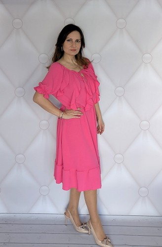 229.jpgSukienka z falbankami-romantyczna i stylowa różowa
