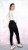Legginsy bezszwowe high waist- prążkowana tekstura push up czarne