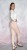 Legginsy bezszwowe high waist- prążkowana tekstura push up jasna brzoskwinia