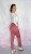 Legginsy bezszwowe high waist- prążkowana tekstura push up antyczny róż