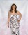 Komplet damski Selena- top gorsetowy i spódnica maxi w animal print