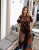 Welurowy komplet z wiskozy- dres sport-chic czekoladowy