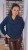 Sweter z efektownym golfem niebieski